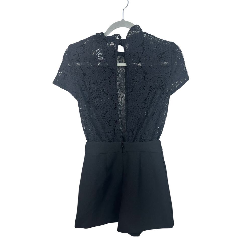 Maje Black Lace Short Jumpsuit - Picture 3 of 12